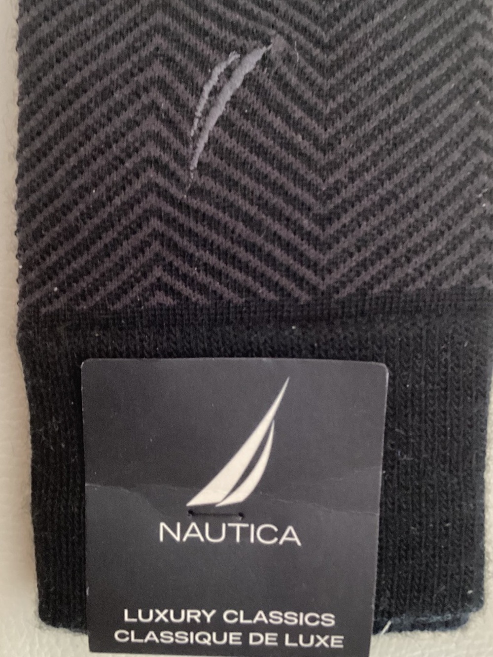 Socks Men’s Crew 1 Pair VTG NAUTICA LUXURY CLASSICS Gray Sz 8-12 NON PILLING